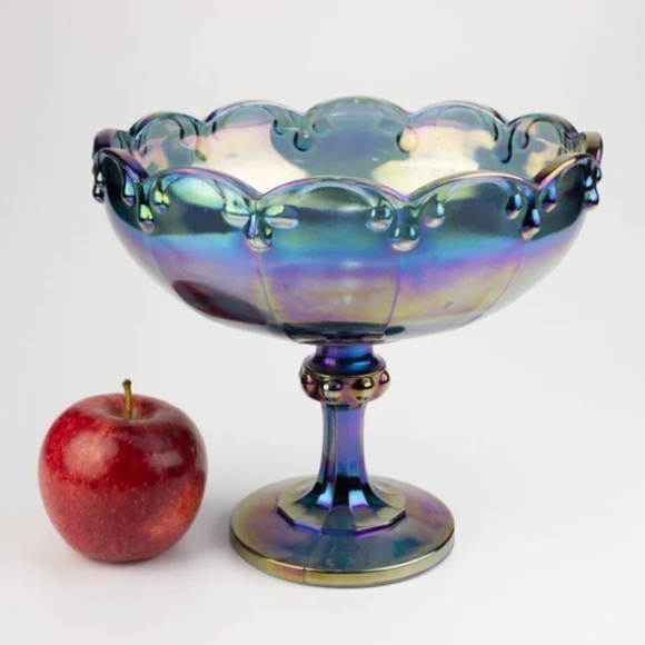 Iridescent Carnival Glass 2892 Garland Bowl Indiana Glass Co - Picture 1 of 4